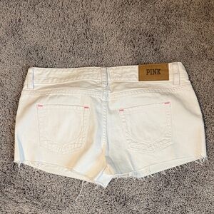 PINK Victoria's Secret Women's white  Jean Shorts
